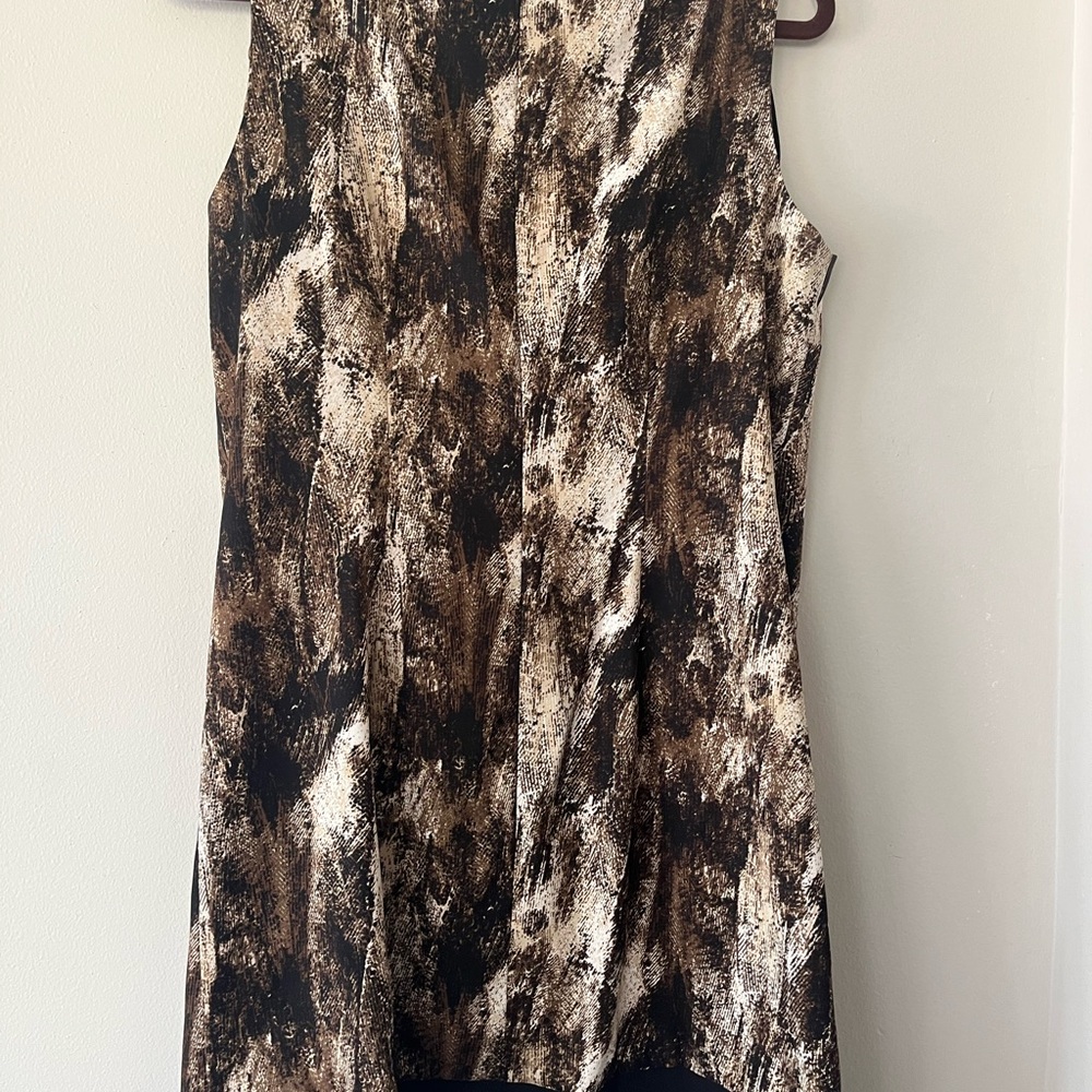 AB Studio Brown and Black Patterned Dress